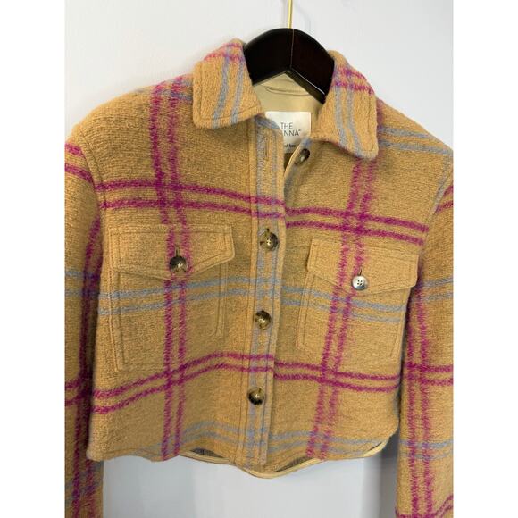 Wilfred Free The Ganna Cropped Shirt Jacket Cropped Wool Shacket Sz XS - Picture 9 of 13